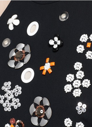 Detail View - Click To Enlarge - VICTORIA, VICTORIA BECKHAM - Bricolage floral embellished shift dress