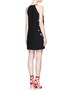 Back View - Click To Enlarge - VICTORIA, VICTORIA BECKHAM - Bricolage floral embellished shift dress