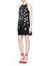 Figure View - Click To Enlarge - VICTORIA, VICTORIA BECKHAM - Bricolage floral embellished shift dress