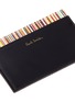 Detail View - Click To Enlarge - PAUL SMITH - Stripe print leather cardholder