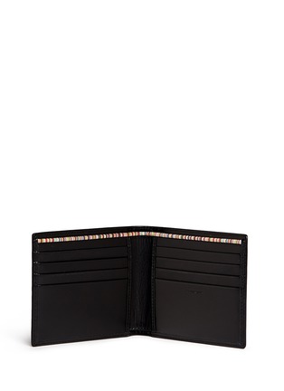 Figure View - Click To Enlarge - PAUL SMITH - Stripe print interior leather bifold wallet