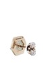 Detail View - Click To Enlarge - MONIQUE PÉAN - Diamond slice hexagon 18k gold earrings