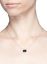 Detail View - Click To Enlarge - MONIQUE PÉAN - Black diamond pendant 18k recycled white gold necklace