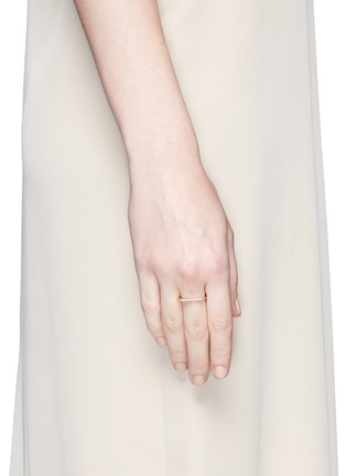 Figure View - Click To Enlarge - MONIQUE PÉAN - Diamond 18k recycled yellow gold geometric stacking ring