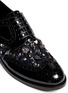 Detail View - Click To Enlarge - - - 'Boy Girl' jewelled leather wingtip Derbies