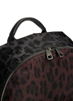 Detail View - Click To Enlarge - - - Leopard print nylon backpack