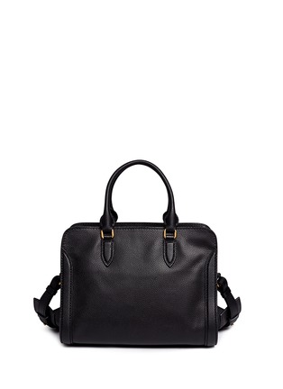 Back View - Click To Enlarge - ALEXANDER MCQUEEN - 'Padlock' contrast pocket leather tote