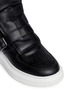 Detail View - Click To Enlarge - ALEXANDER MCQUEEN - Chunky outsole buckle leather sneaker boots