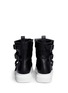 Back View - Click To Enlarge - ALEXANDER MCQUEEN - Chunky outsole buckle leather sneaker boots
