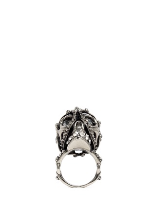 Main View - Click To Enlarge - ALEXANDER MCQUEEN - Brass harness skull ring