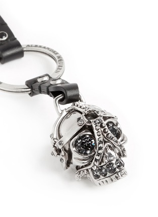 Detail View - Click To Enlarge - ALEXANDER MCQUEEN - Crystal harness skull keyring