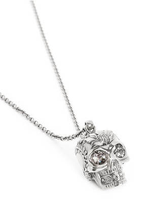 Detail View - Click To Enlarge - ALEXANDER MCQUEEN - Poppy skull pendant necklace