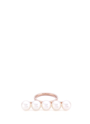 Main View - Click To Enlarge - TASAKI - 'Balance Signature' Akoya pearl 18k rose gold ring