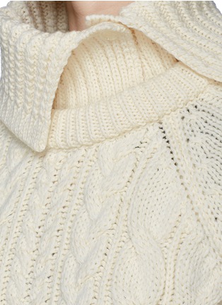 Detail View - Click To Enlarge - PREEN BY THORNTON BREGAZZI - 'Harley' stripe cable knit wool sweater
