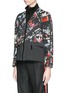 Front View - Click To Enlarge - PREEN BY THORNTON BREGAZZI - 'Clifford' abstract print cotton bomber jacket