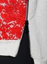 Detail View - Click To Enlarge - PREEN BY THORNTON BREGAZZI - 'Gresham' lace side zip cotton sweatshirt
