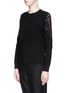 Front View - Click To Enlarge - THEORY - 'Treston' guipure lace panel sweater