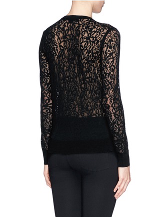 Back View - Click To Enlarge - THEORY - 'Vessra' burnout lace effect sweater