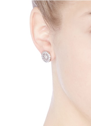 Figure View - Click To Enlarge - CZ BY KENNETH JAY LANE - Round cut cubic zirconia button stud earrings