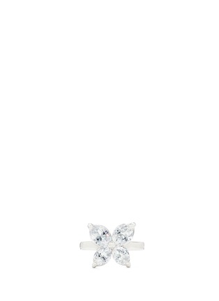 Main View - Click To Enlarge - CZ BY KENNETH JAY LANE - Floral cubic zirconia ring