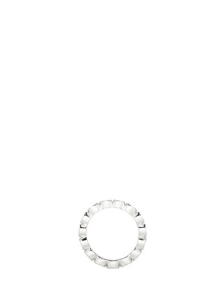 Detail View - Click To Enlarge - CZ BY KENNETH JAY LANE - Round cut cubic zirconia milgrain ring