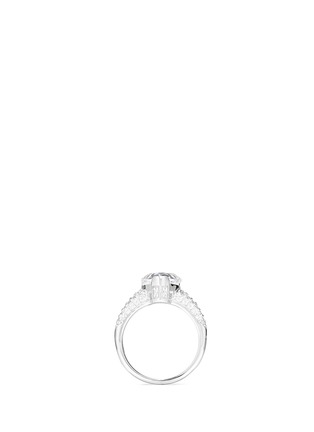Detail View - Click To Enlarge - CZ BY KENNETH JAY LANE - Cushion cut cubic zirconia pavé ring