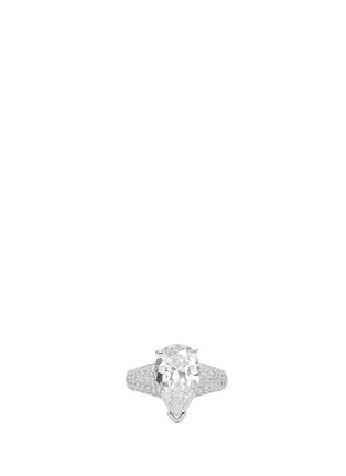 Main View - Click To Enlarge - CZ BY KENNETH JAY LANE - Cushion cut cubic zirconia pavé ring