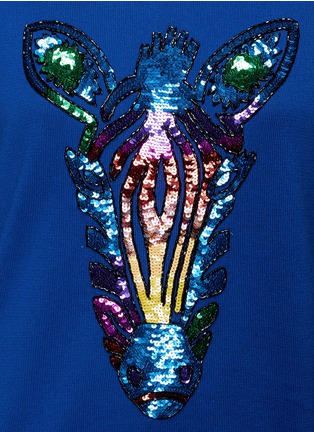 Detail View - Click To Enlarge - MARKUS LUPFER - 'Rainbow Zebra' sequin Joey sweater