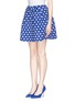 Front View - Click To Enlarge - MARKUS LUPFER - 'Smacker Lip' print Kat pleat skirt