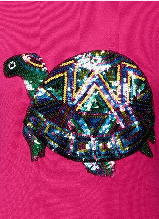 Detail View - Click To Enlarge - MARKUS LUPFER - 'Tribal Turtle' sequin Natalie sweater