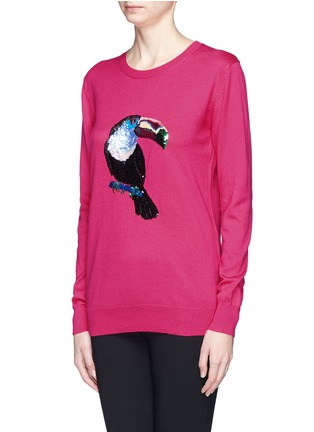 Front View - Click To Enlarge - MARKUS LUPFER - 'Toucan' sequin Natalie sweater