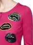 Detail View - Click To Enlarge - MARKUS LUPFER - 'Tribal Sequin Mini Lips' April cardigan