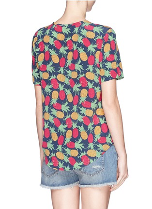 Back View - Click To Enlarge - EQUIPMENT - 'Riley' pineapple print T-shirt