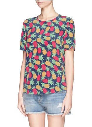 Front View - Click To Enlarge - EQUIPMENT - 'Riley' pineapple print T-shirt