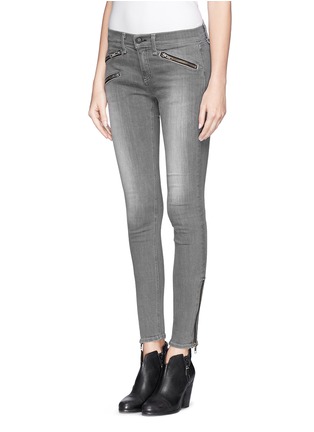 Front View - Click To Enlarge - RAG & BONE - 'Bux' zip cuff skinny jeans