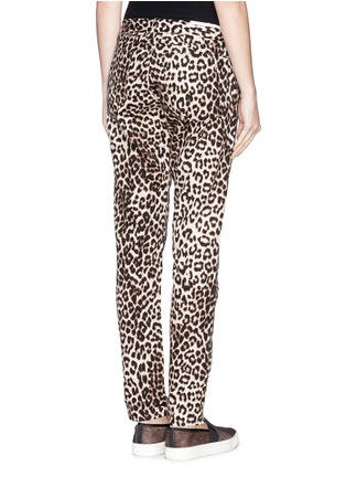 Back View - Click To Enlarge - RAG & BONE - Leopard print boyfriend jeans