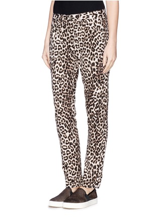 Front View - Click To Enlarge - RAG & BONE - Leopard print boyfriend jeans