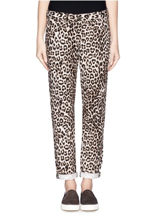 Main View - Click To Enlarge - RAG & BONE - Leopard print boyfriend jeans