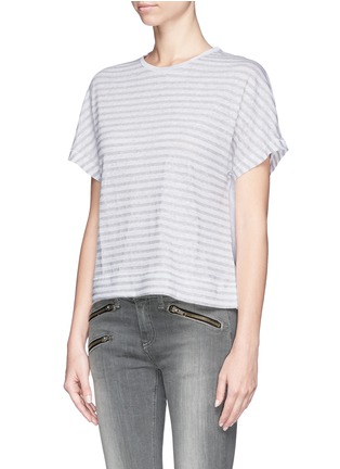 Front View - Click To Enlarge - RAG & BONE - 'Robin' stripe cotton-linen T-shirt