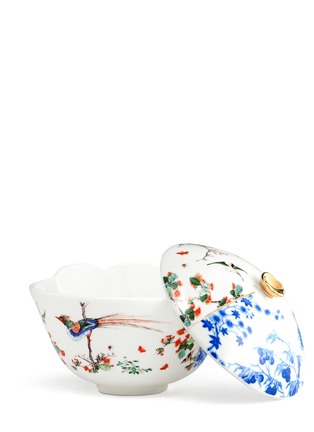 Detail View - Click To Enlarge - SELETTI - Hybrid Maurilia porcelain sugar pot with spoon