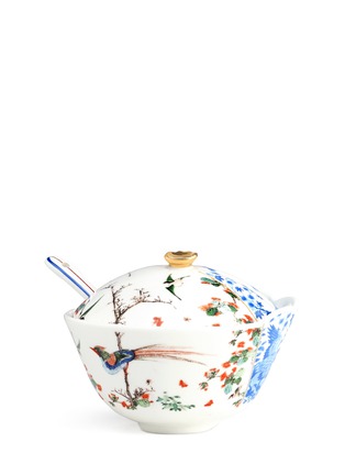Main View - Click To Enlarge - SELETTI - Hybrid Maurilia porcelain sugar pot with spoon