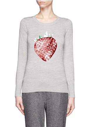 Main View - Click To Enlarge - MARKUS LUPFER - Strawberry sequin sweater