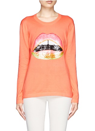 Main View - Click To Enlarge - MARKUS LUPFER - Lip sequin sweater