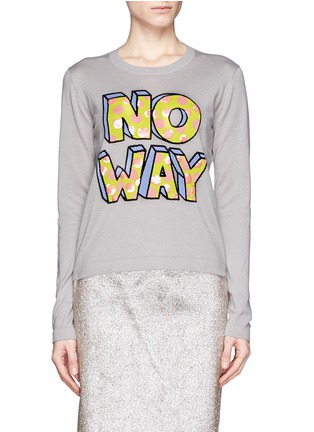 Main View - Click To Enlarge - MARKUS LUPFER - Grace 'No Way' sequin intarsia sweater