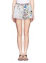 Main View - Click To Enlarge - MARKUS LUPFER - Floral patchwork pleated shorts