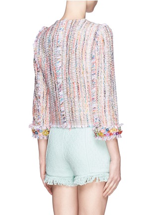 Back View - Click To Enlarge - MSGM - Tweed fringed jacket