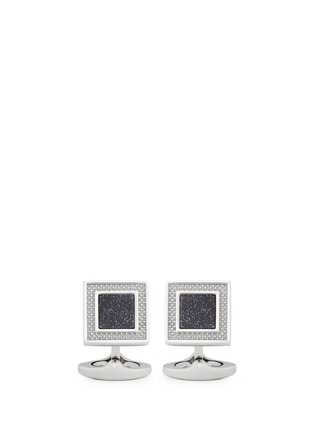 Main View - Click To Enlarge - TATEOSSIAN - Blue gold stone cufflinks