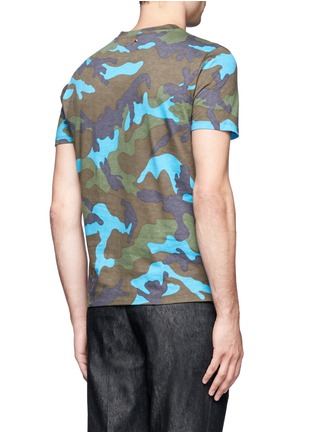 Back View - Click To Enlarge - VALENTINO - Camouflage print cotton T-shirt