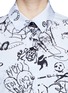 Detail View - Click To Enlarge - CARVEN - Doodle print stripe poplin shirt