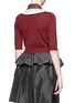 Back View - Click To Enlarge - CARVEN - Stripe poplin lace collar